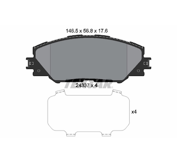 Sada brzdových destiček, kotoučová brzda TEXTAR 2433701
