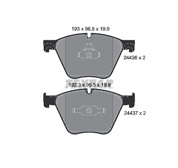 Sada brzdových destiček, kotoučová brzda TEXTAR 2443601