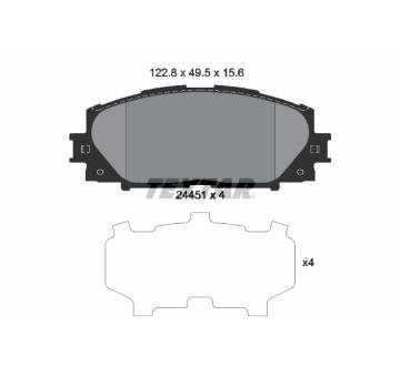 Sada brzdových destiček, kotoučová brzda TEXTAR 2445101