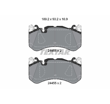 Sada brzdových destiček, kotoučová brzda TEXTAR 2445505