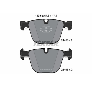Sada brzdových destiček, kotoučová brzda TEXTAR 2445801
