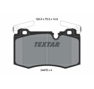 Sada brzdových destiček, kotoučová brzda TEXTAR 2447801
