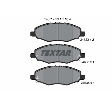 Sada brzdových destiček, kotoučová brzda TEXTAR 2452301