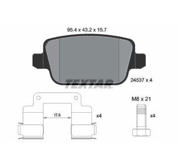 Sada brzdových destiček, kotoučová brzda TEXTAR 2453702