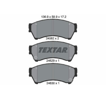 Sada brzdových destiček, kotoučová brzda TEXTAR 2458202