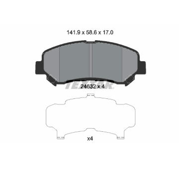 Sada brzdových destiček, kotoučová brzda Textar 2463201
