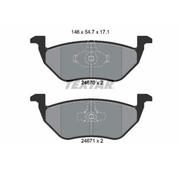 Sada brzdových destiček, kotoučová brzda TEXTAR 2467001
