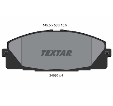 Sada brzdových destiček, kotoučová brzda TEXTAR 2468001