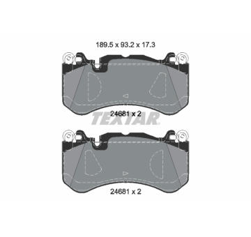 Sada brzdových destiček, kotoučová brzda TEXTAR 2468105