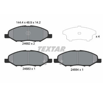 Sada brzdových destiček, kotoučová brzda TEXTAR 2468201