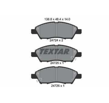 Sada brzdových destiček, kotoučová brzda TEXTAR 2472401