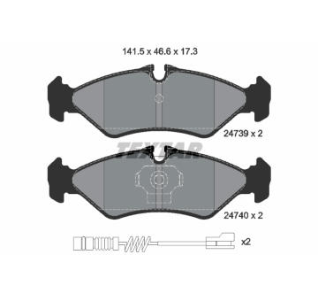 Sada brzdových destiček, kotoučová brzda TEXTAR 2473901
