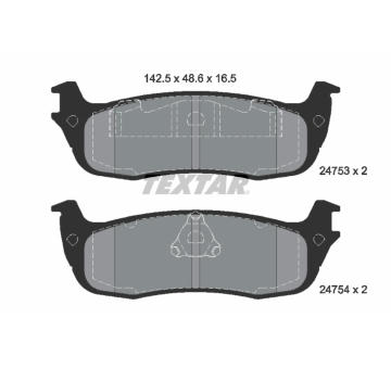 Sada brzdových destiček, kotoučová brzda TEXTAR 2475301