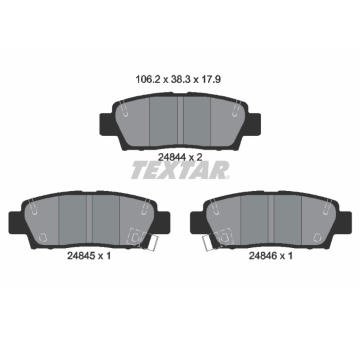 Sada brzdových platničiek kotúčovej brzdy TEXTAR 2484401
