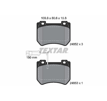 Sada brzdových destiček, kotoučová brzda TEXTAR 2485201