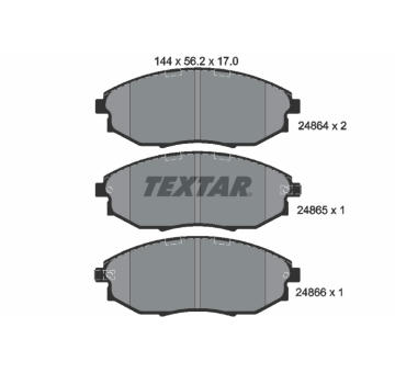 Sada brzdových destiček, kotoučová brzda TEXTAR 2486401