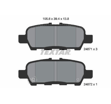 Sada brzdových destiček, kotoučová brzda TEXTAR 2487101