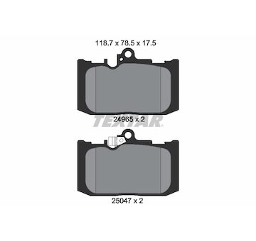 Sada brzdových destiček, kotoučová brzda TEXTAR 2496501