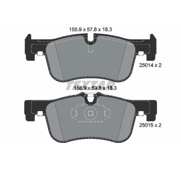 Sada brzdových destiček, kotoučová brzda TEXTAR 2501401