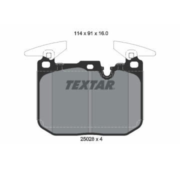 Sada brzdových destiček, kotoučová brzda TEXTAR 2502807