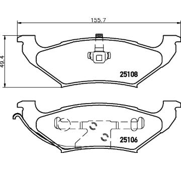 Sada brzdových destiček, kotoučová brzda TEXTAR 2510801