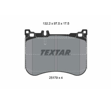 Sada brzdových destiček, kotoučová brzda TEXTAR 2517903