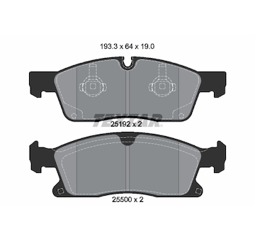 Sada brzdových destiček, kotoučová brzda TEXTAR 2519201