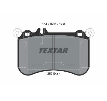 Sada brzdových destiček, kotoučová brzda TEXTAR 2521902