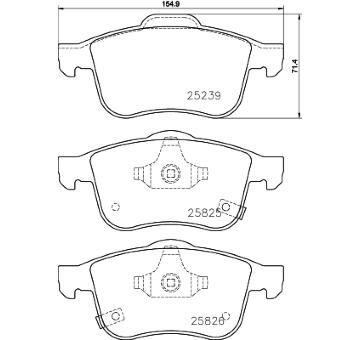 Sada brzdových platničiek kotúčovej brzdy TEXTAR 2523904