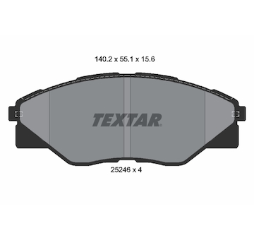 Sada brzdových destiček, kotoučová brzda Textar 2524601
