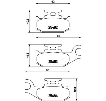 Sada brzdových destiček, kotoučová brzda TEXTAR 2548201