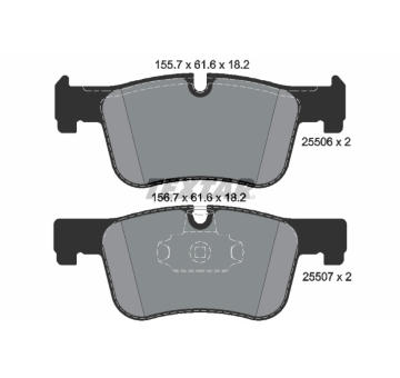 Sada brzdových destiček, kotoučová brzda TEXTAR 2550601