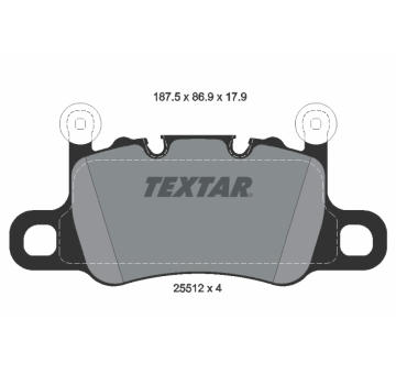 Sada brzdových destiček, kotoučová brzda TEXTAR 2551205