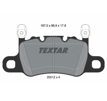 Sada brzdových destiček, kotoučová brzda TEXTAR 2551205