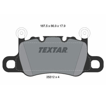 Sada brzdových destiček, kotoučová brzda TEXTAR 2551201