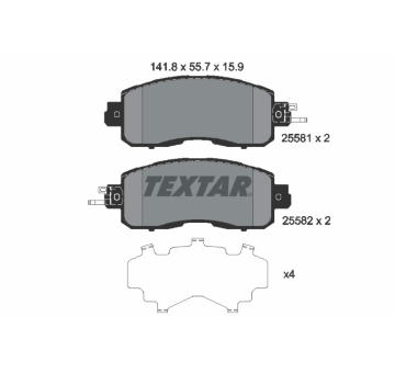 Sada brzdových destiček, kotoučová brzda TEXTAR 2558101