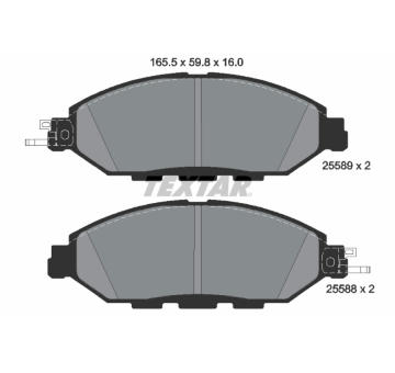 Sada brzdových destiček, kotoučová brzda TEXTAR 2558903