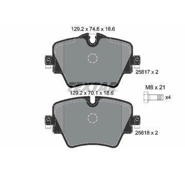 Sada brzdových destiček, kotoučová brzda TEXTAR 2561701