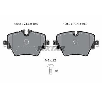 Sada brzdových destiček, kotoučová brzda TEXTAR 2561705