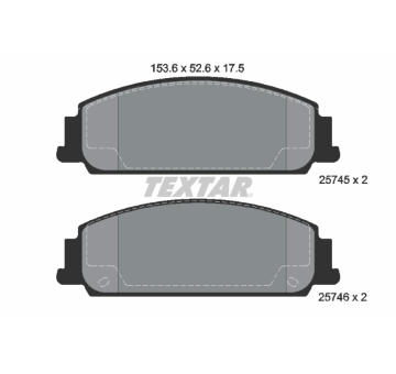 Sada brzdových destiček, kotoučová brzda TEXTAR 2574501