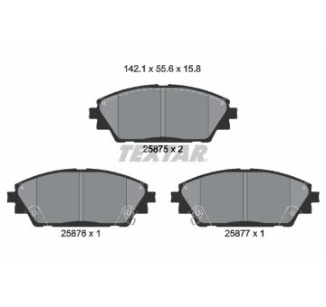 Sada brzdových destiček, kotoučová brzda TEXTAR 2587501