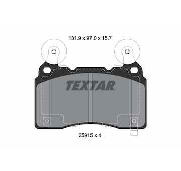Sada brzdových destiček, kotoučová brzda TEXTAR 2591501