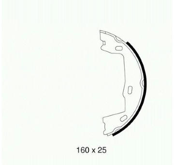 Sada brzdových čelistí, parkovací brzda TEXTAR 2610501