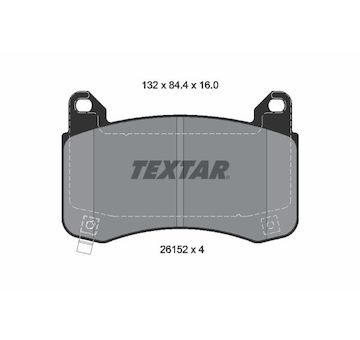 Sada brzdových destiček, kotoučová brzda TEXTAR 2615201