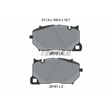 Sada brzdových destiček, kotoučová brzda TEXTAR 2616001