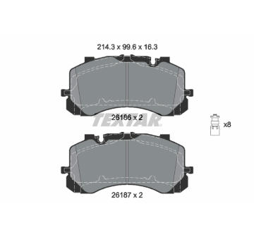 Sada brzdových destiček, kotoučová brzda TEXTAR 2618601