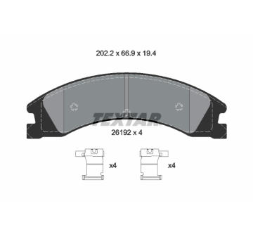 Sada brzdových destiček, kotoučová brzda TEXTAR 2619201