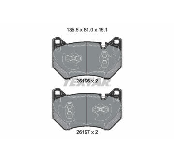 Sada brzdových destiček, kotoučová brzda TEXTAR 2619601