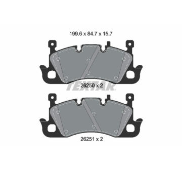 Sada brzdových destiček, kotoučová brzda TEXTAR 2625001