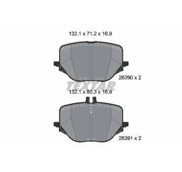 Sada brzdových destiček, kotoučová brzda TEXTAR 2639001